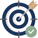 Target icon representing personalized senior healthcare support and dependable daily living assistance in Newark, NJ